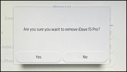 ford infotainment delete bluetooth phone - are you sure you want to remove?