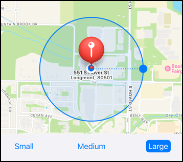 apple find my notification - don't notify at this address - large radius