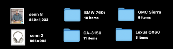 mac macos finder icon display - label on right, additional item info shown