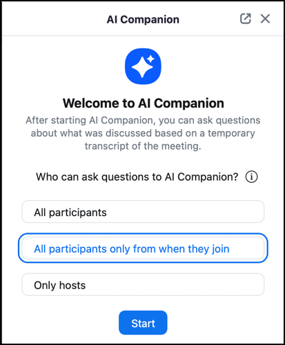 zoom ai features how to use - welcome to ai companion