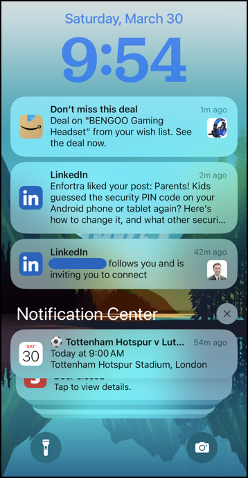 amazon mobile app notifications alerts - right on the home lock screen