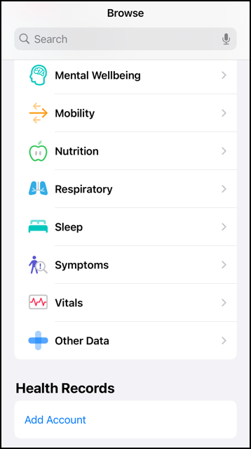 apple watch health time daylight - health app - browse 2