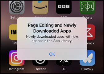 iphone ipad hide apps - new apps will show up in App Library