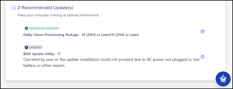 lenovo vantage update bios - update failed