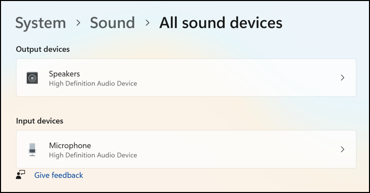 win11 pc no sound output device - all sound devices