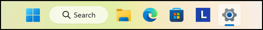 win11 taskbar search box - search icon and label