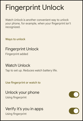 android replace fingerprint scan - finger unlock security settings