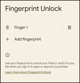 android replace fingerprint scan - existing fingers