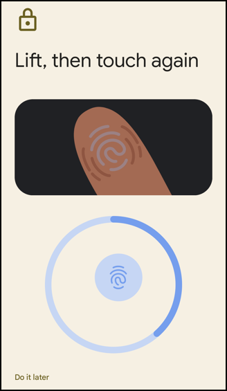 android replace fingerprint scan - almost scanned
