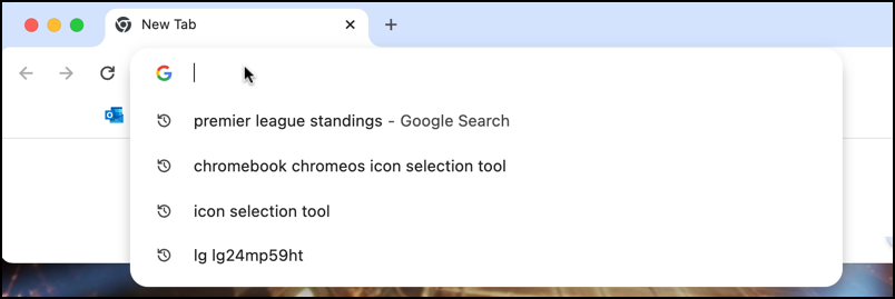 google chrome - gemini ai shortcut - search history