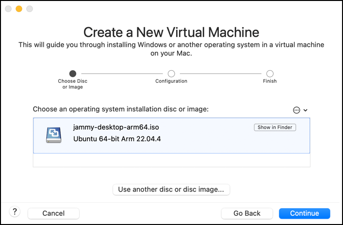 ubuntu linux desktop for vmware fusion mac macos - new install