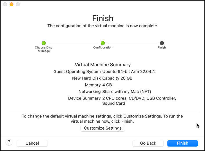 ubuntu linux desktop for vmware fusion mac macos - full configuration