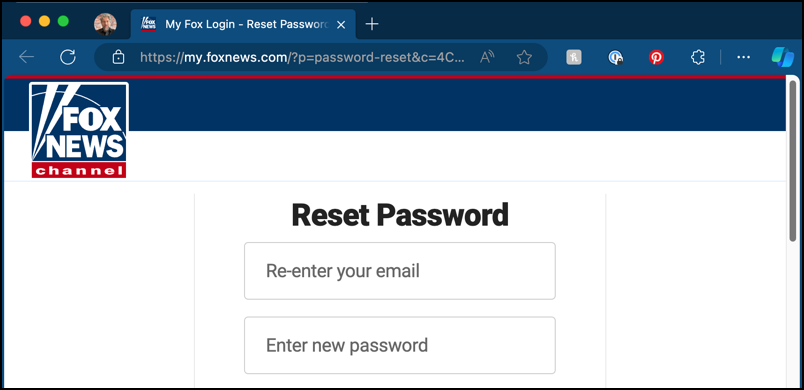 reset password email - legit? - foxnews reset password landing page