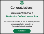 starbucks gift box email scam spam phishing attack how to recognize