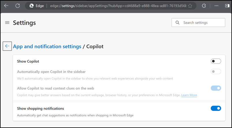 win11 edge add copilot - edge settings > copilot