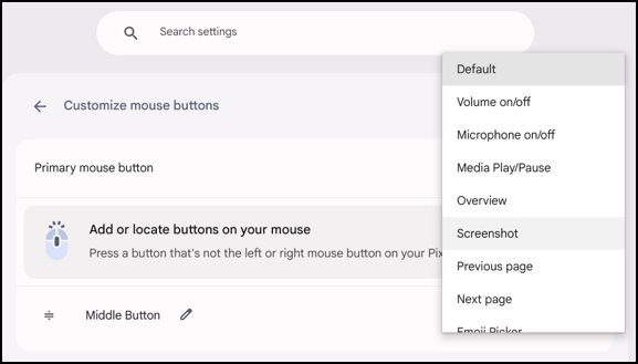 chromebook chromeos customize mouse buttons - customize middle button