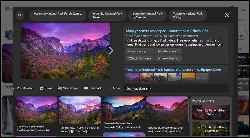 windows pc 11 copilot change wallpaper - image in bing image search