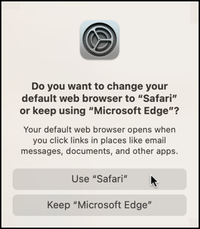 mac default web browser - sure you want to change default browsers?