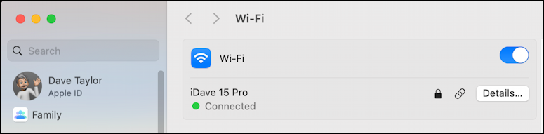 mac pc connect to iphone wifi hotspot - connected - get details