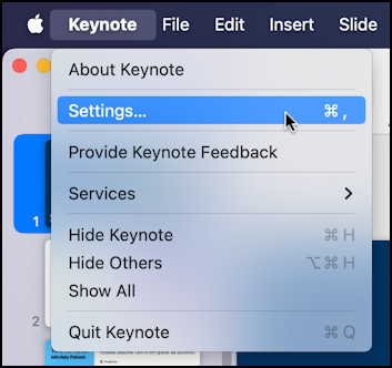apple keynote iphone remote control clicker - keynote menu