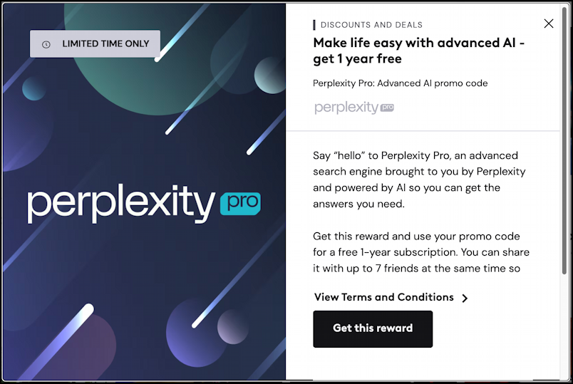 xfinity free perplexity ai pro - details of offer