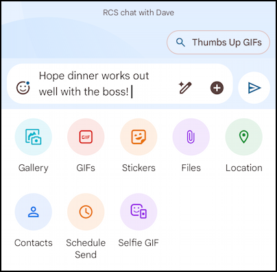 android 14 schedule sms text message - options for sending