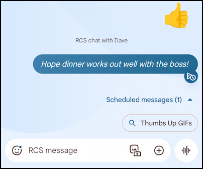 android 14 schedule sms text message - queued scheduled ready to defer sending