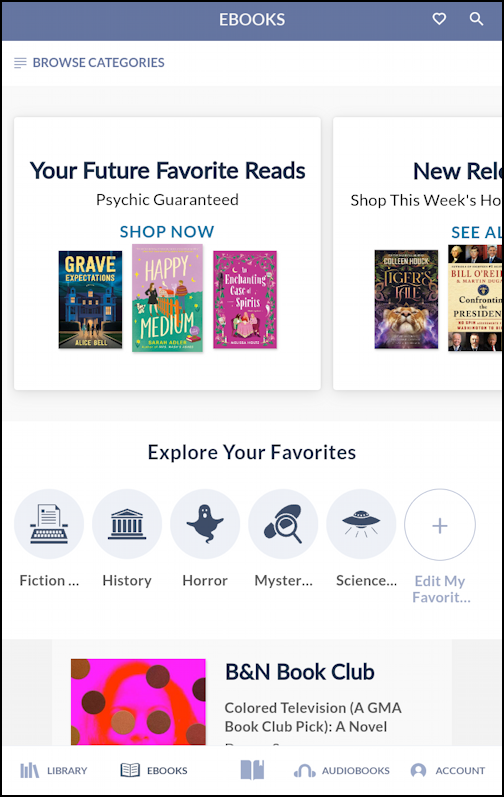 B&N NOOK Lenovo Color buy ebook - ebook storefront