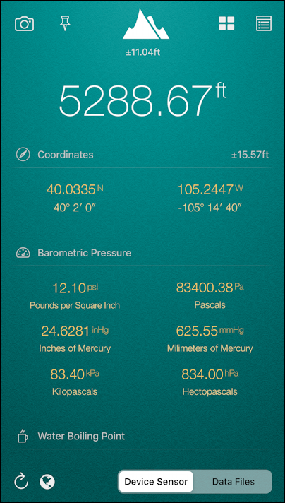 iphone current elevation height - my altitude app