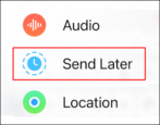 android iphone ios how to schedule sms rcs text messages to send later defer