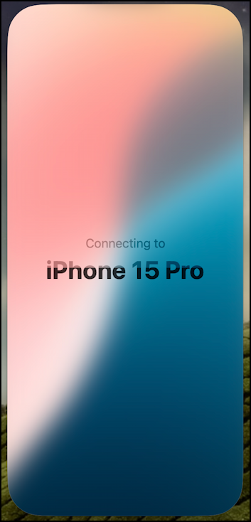 iphone mirroring mac - connecting to iphone 15 pro
