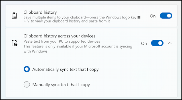 windows 11 share copy paste clipboard - enable live sharing