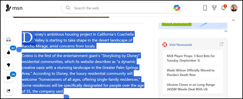 windows 11 share copy paste clipboard - share text from msn.com