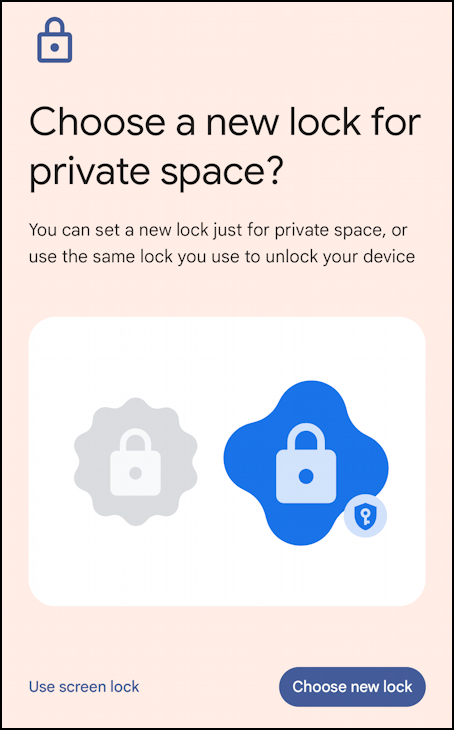 android 15 private space - new lock for private space