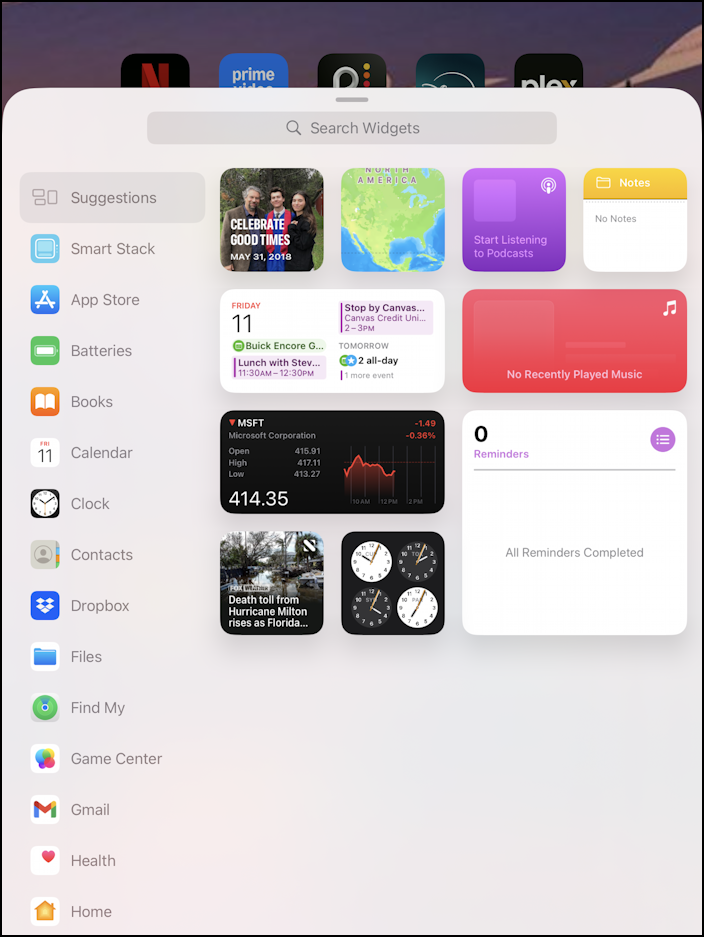 ipad mini ipados 18 customize home screen - add widget