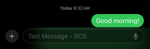 iphone ios enable rcs - android user with rcs enabled