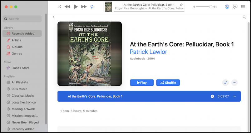 apple music change audiobook cover image - in music