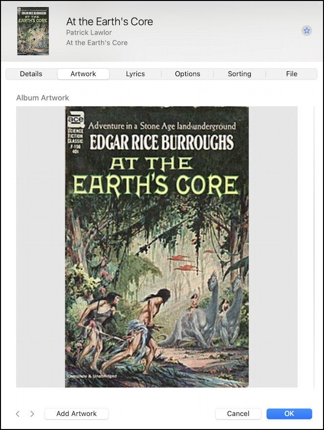apple music change audiobook cover image - old artwork