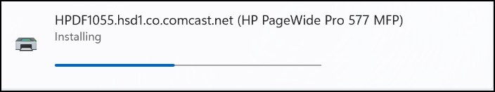 win11 add network printer - downloading drivers