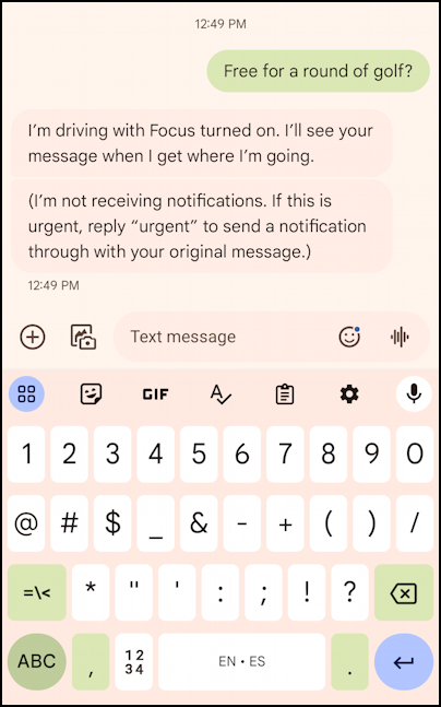 android text message with iphone autoreply