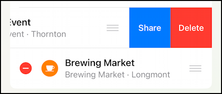 Apple Maps re-order favorite pin locations – tap and drag to remove