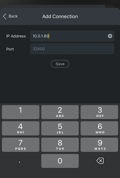iphone plex noauth configuration - enter server IP address