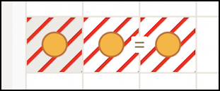 linkedin puzzle game tango - bad placement: 3 in a row.