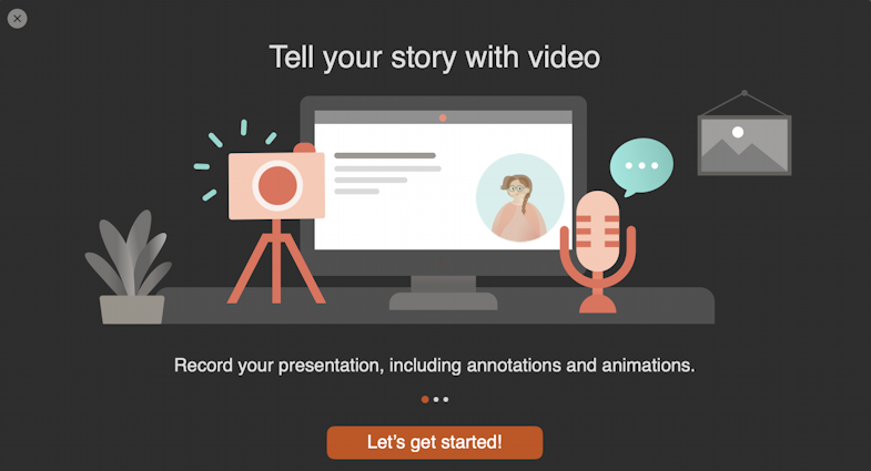 microsoft powerpoint webcam recording cameo - tell your story with video