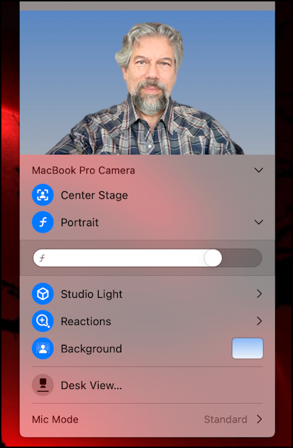 mac macos center stage webcam - backgrounds - blue
