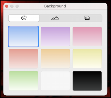 mac macos center stage webcam - backgrounds - gradients