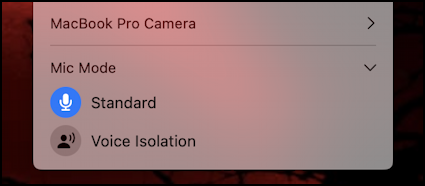mac macos center stage webcam - mic audio