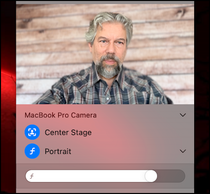 mac macos center stage webcam - portrait mode