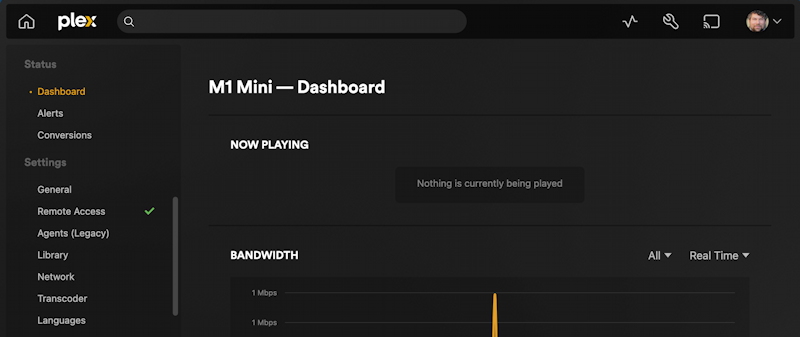 plex server offline access - admin config