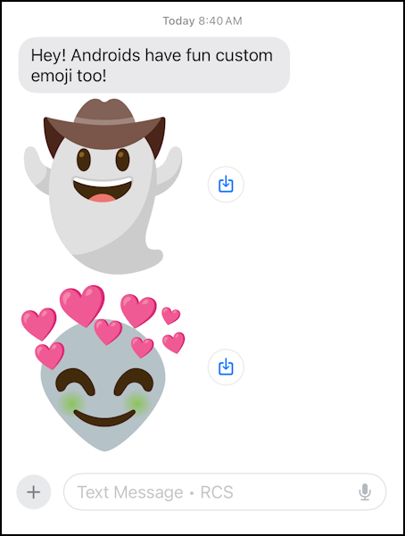 android emoji kitchen genmoji - as shown on an iphone ios